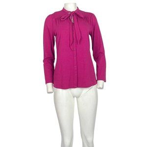 D&Co Neck Tie Button Down Shirt Magenta Size XS
